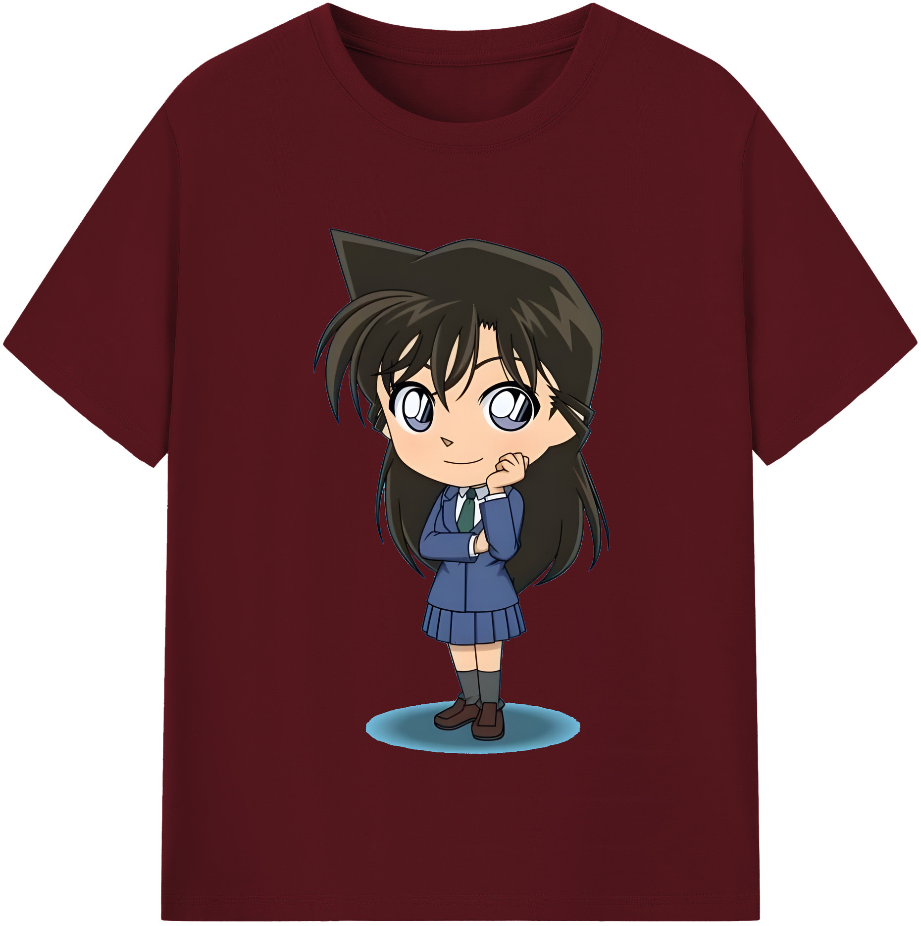 （画像用） 名探偵コナン 毛利 蘭 もうり らん、モーリ ラン Detective Conan Rachel Moore 綿100％半袖Tシャツ（フロントプリント）